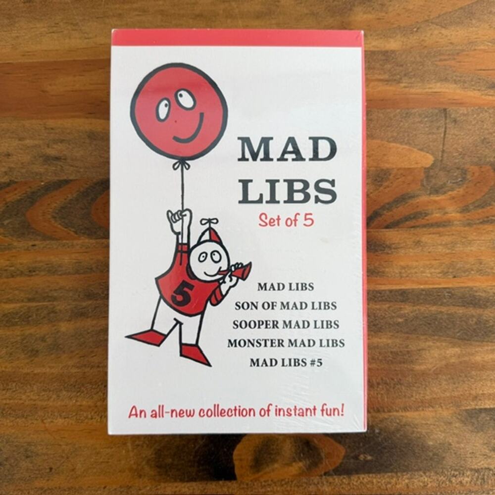 New Mad Libs Set of 5 Books Factory Sealed 2012 USA Restoration Hardware